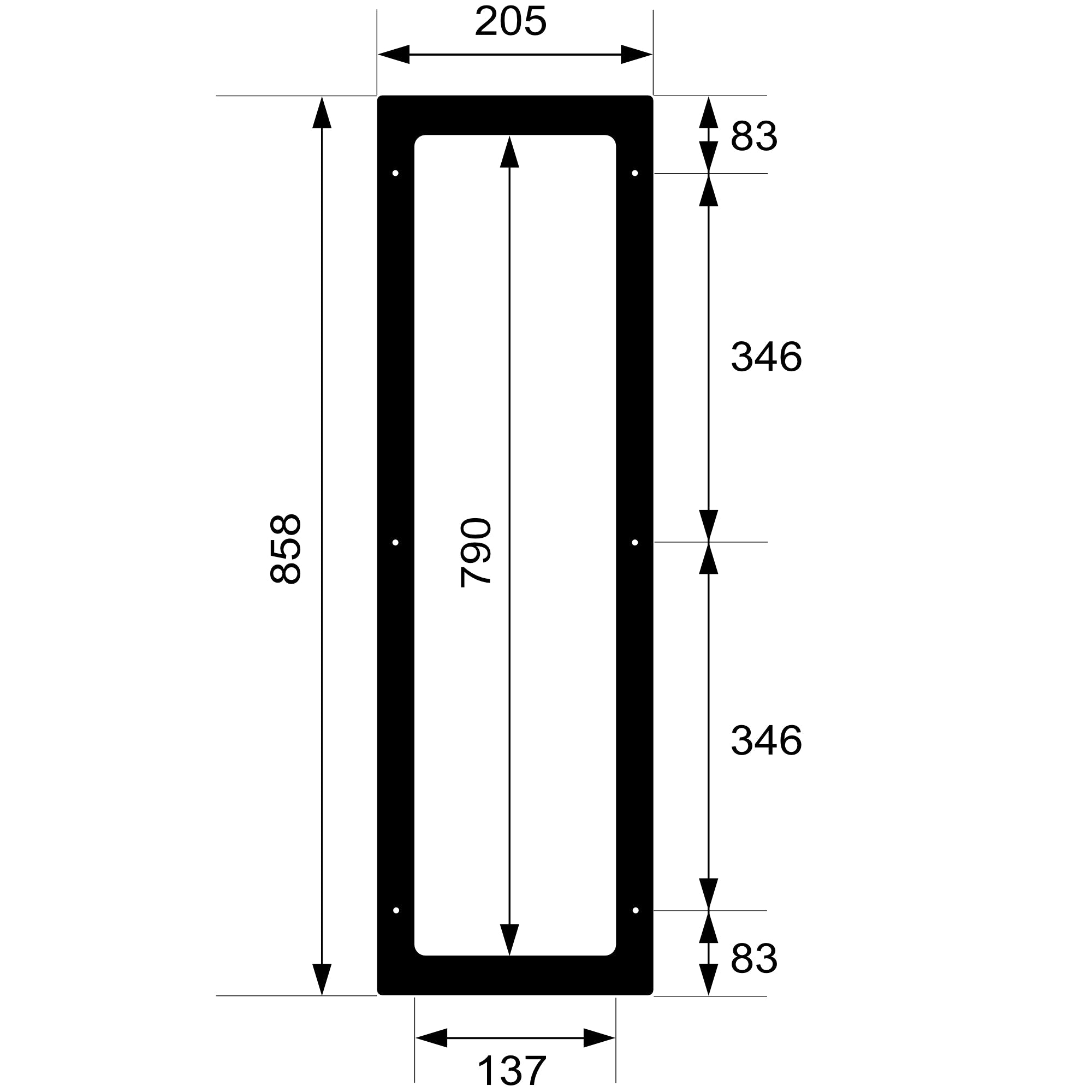 Abdeckrahmen Frame Anthrazit für RotLicht & WeissLicht - artvion