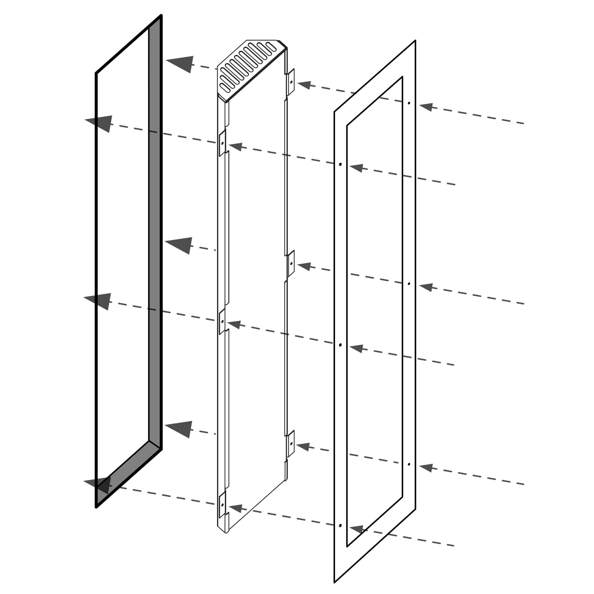 Abdeckrahmen Frame Anthrazit für RotLicht & WeissLicht - artvion