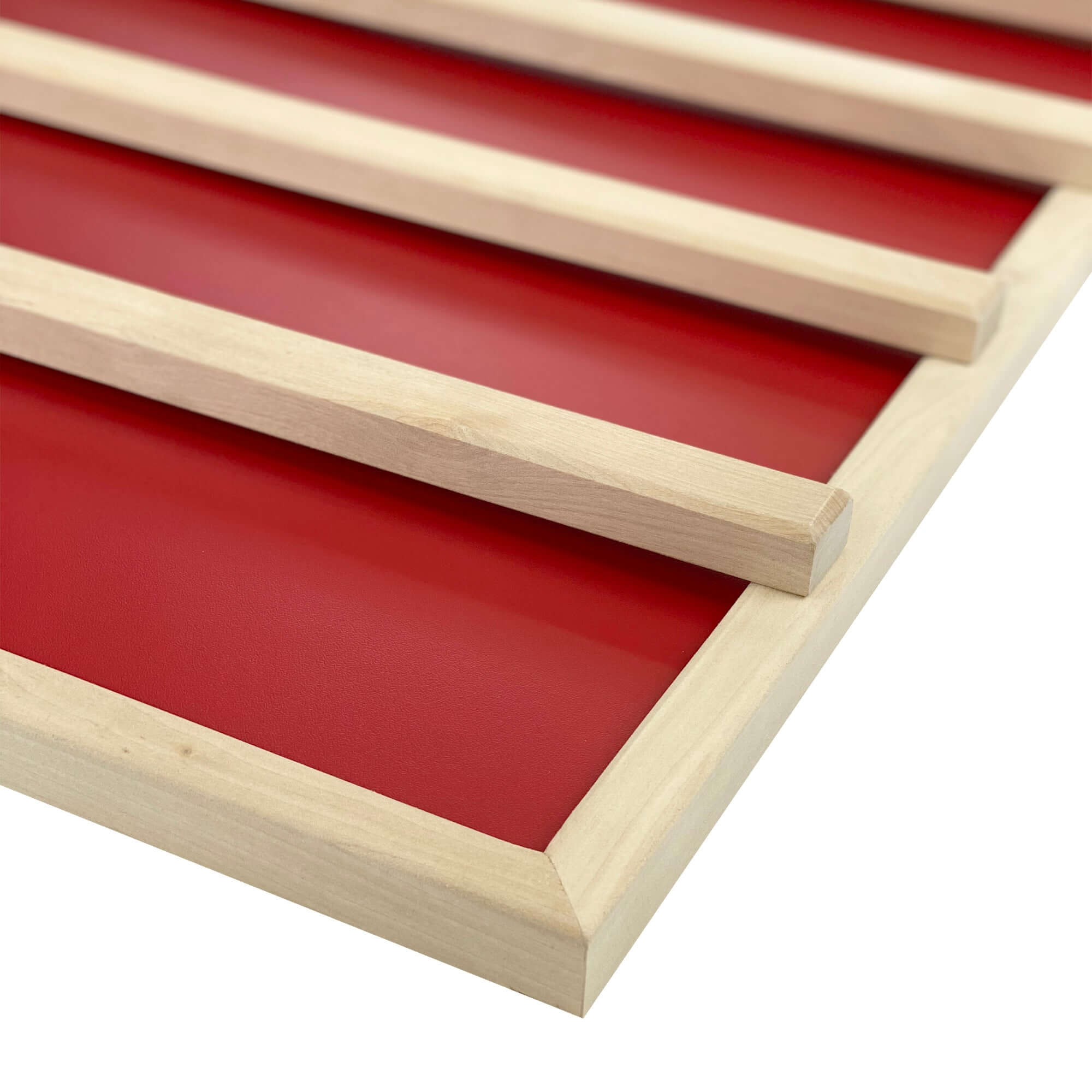 Infrarot-Platte Sauna P2 Rot mit Holzrahmen und Anlehnleisten - artvion