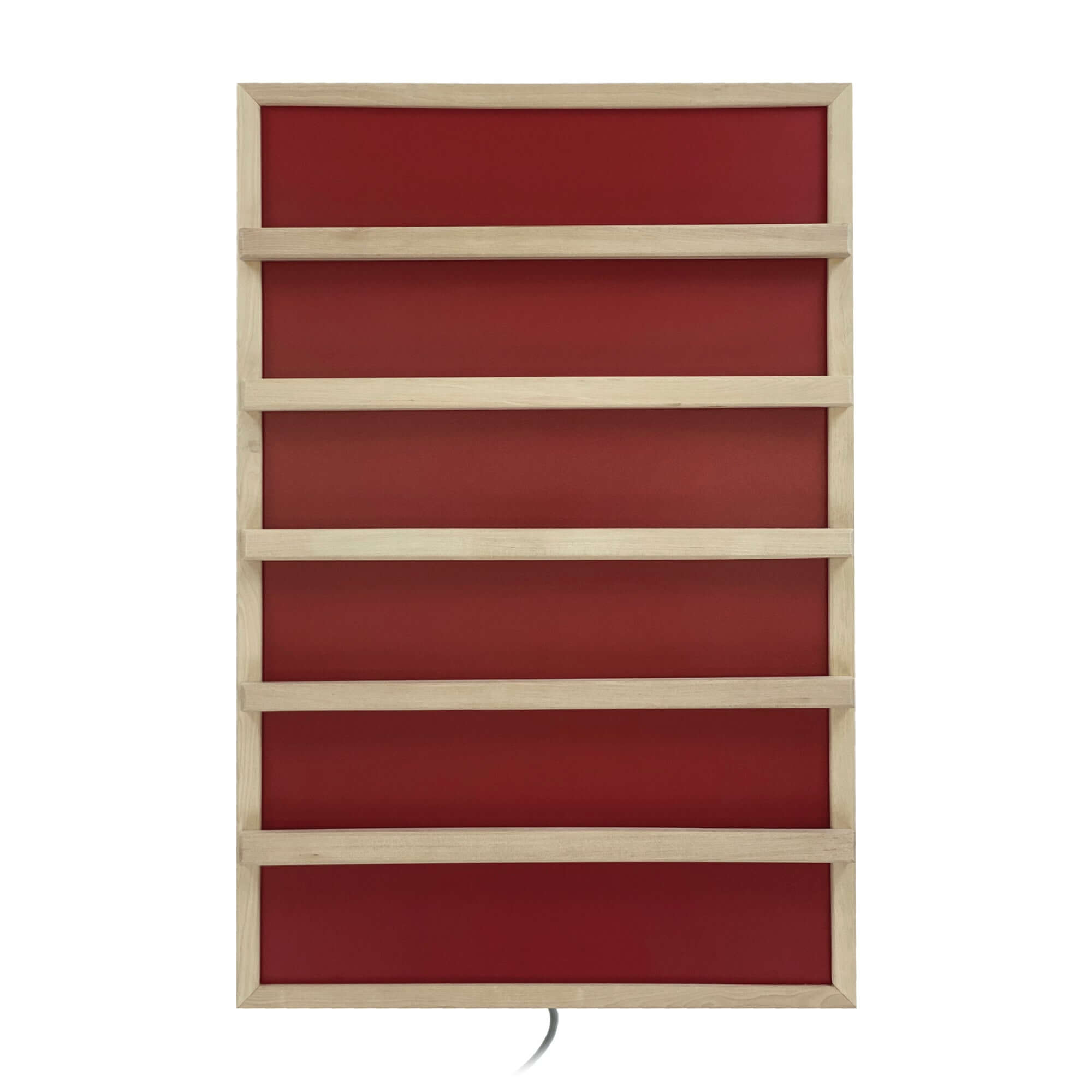 Infrarot-Platte Sauna P2 Rot mit Holzrahmen und Anlehnleisten - artvion
