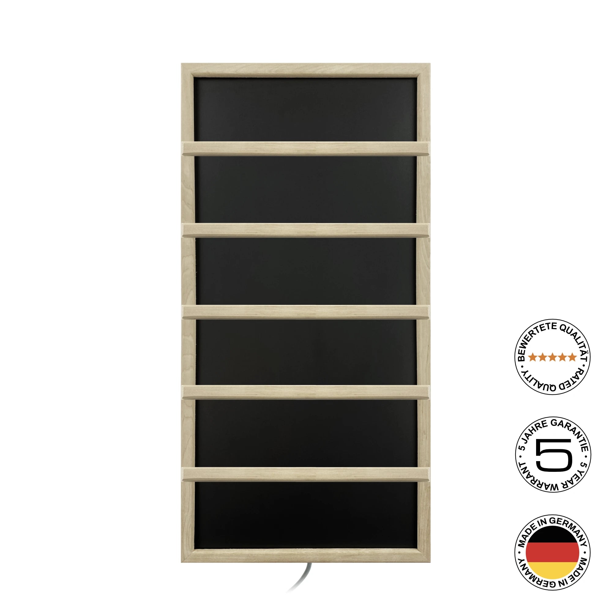 Infrarot-Wärmeplatte Sauna P3 Black mit Rückenlehne von artvion® für Ihre Sauna und Gesundheit. Gute Geräte-Qualität aus Deutschland, 5 Jahre Garantie.