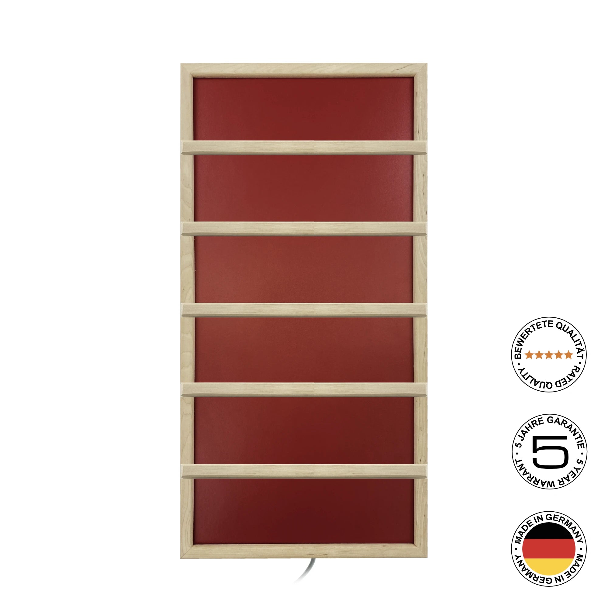 Infrarot-Wärmeplatte Sauna P3 Bordo mit Rückenlehne von artvion® für Ihre Sauna und Gesundheit. Gute Geräte-Qualität aus Deutschland, 5 Jahre Garantie.