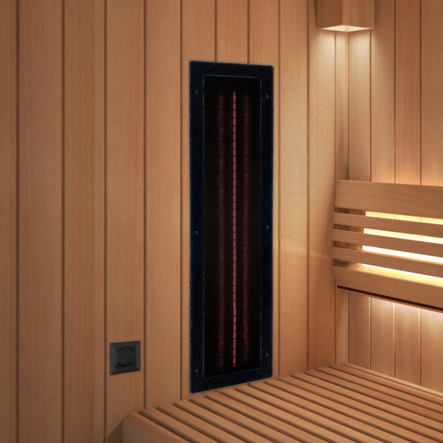 Steuerung Drehdimmer Black 1K für Sauna Infrarot Vollspektrum - Strahler - artvion